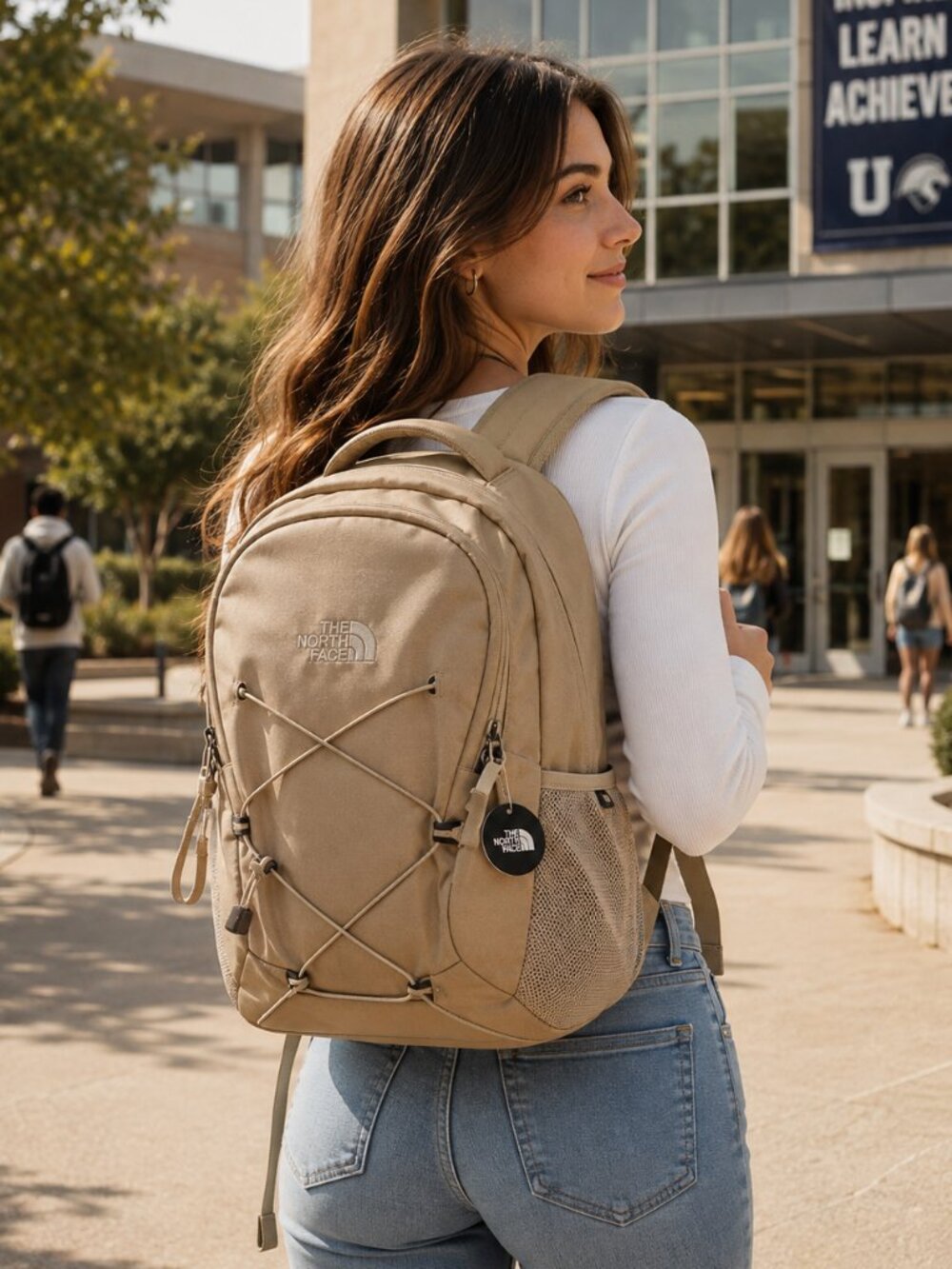 The North Face Backpack Jester Luxe Mushroom Grey Laptop Backpack School College
